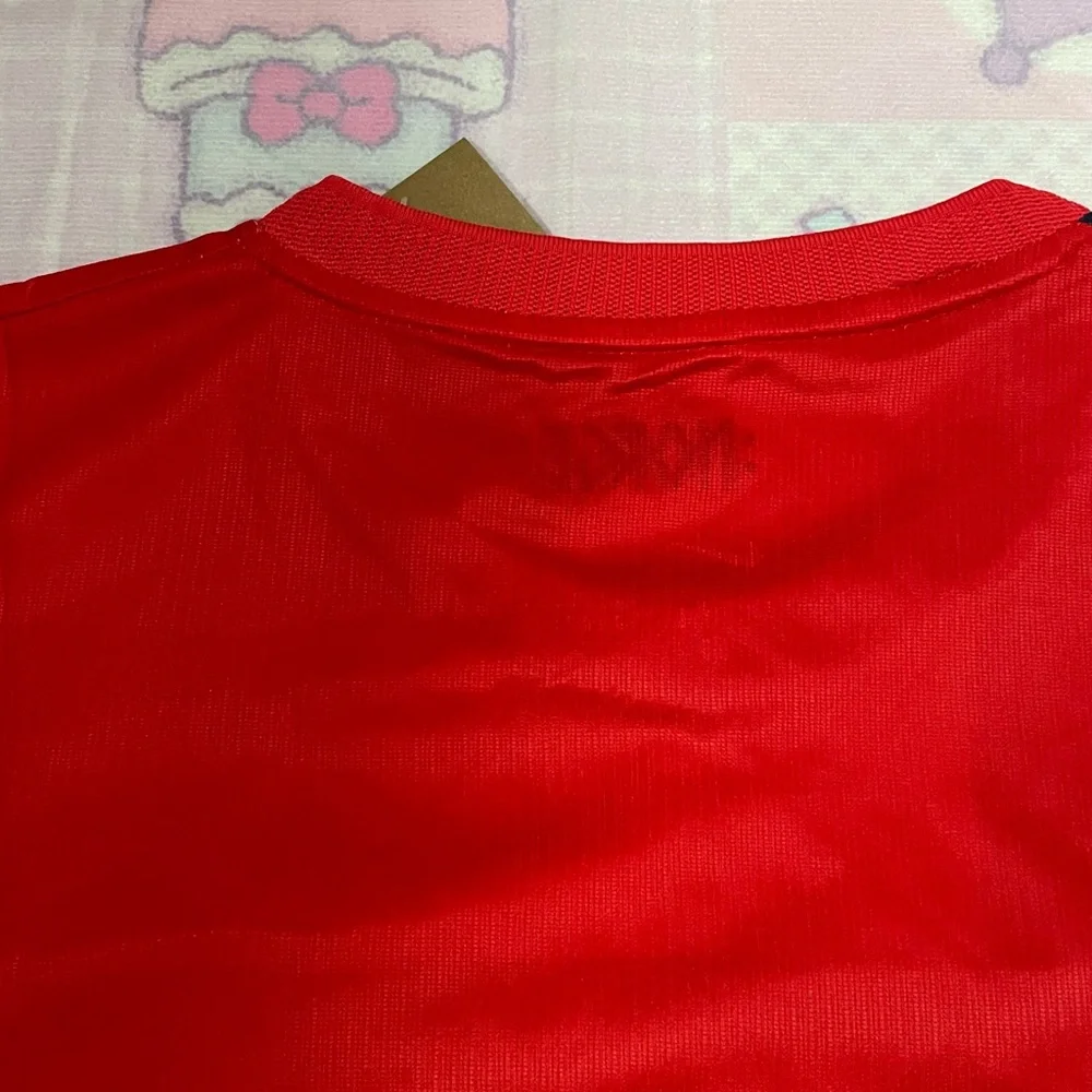 Nike Red Norwegian Soccer Jersey with Navy Cross